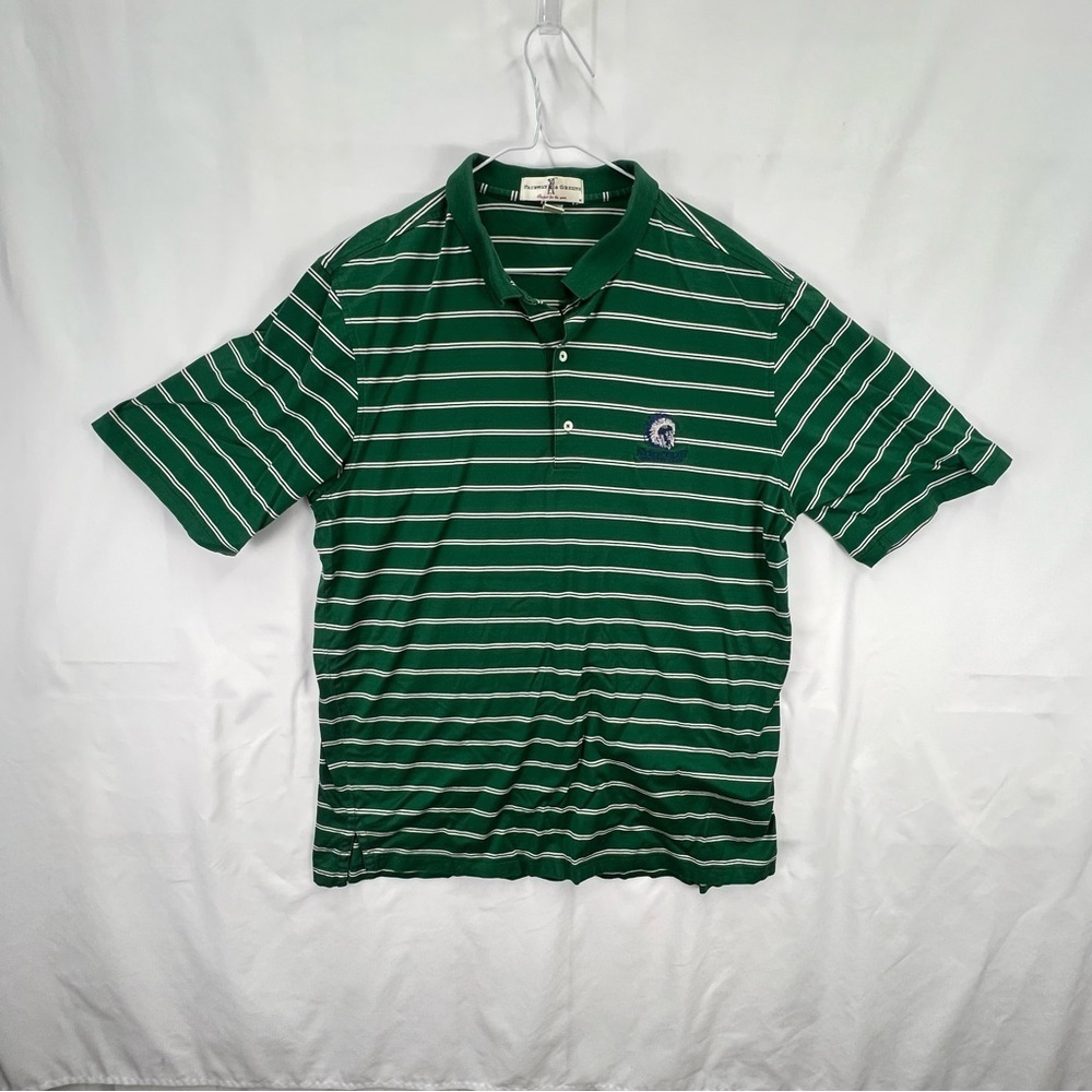 Fairway and Greene - Men's Golf Shirt - Green Stripe - Nemacolin - XL